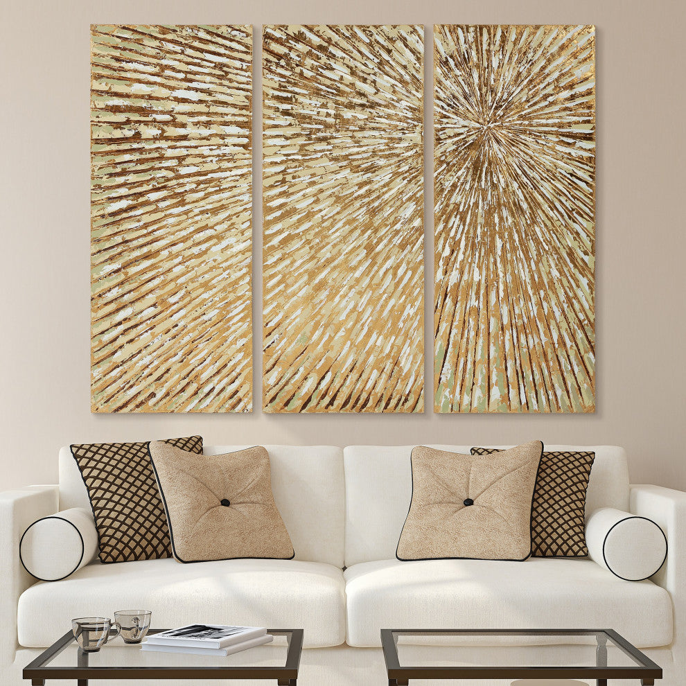 Sunshine Abstract Wall Art Textured Metallic Hand Painted by Martin Edwards, Mar-2253-4820-3