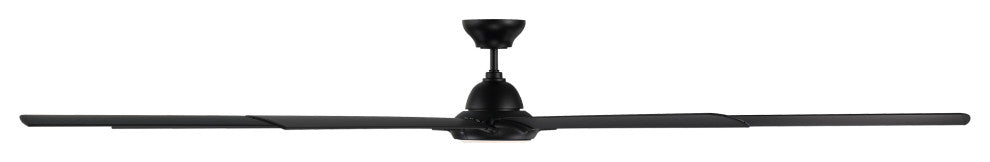 Hydra 120" Indoor/Outdoor 8-Blade Smart Ceiling Fan, Matte Black, 3500K Light