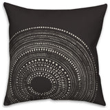Black Circle Dot Pattern 18x18 Indoor/Outdoor Pillow