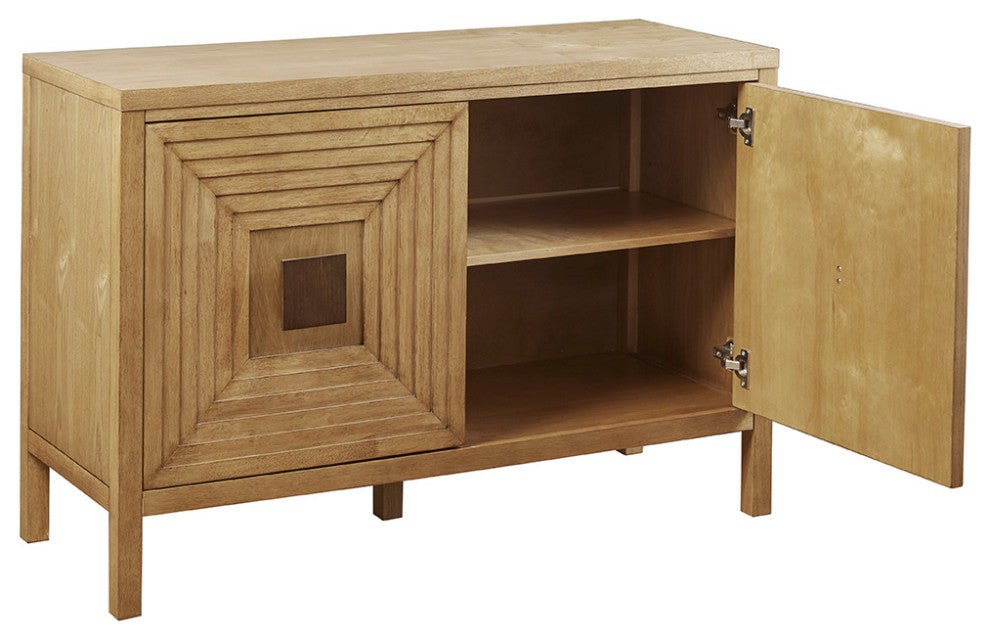 Madison Park Paige Geometric 2-Door Storage Cabinet with Adjustable Shelves
