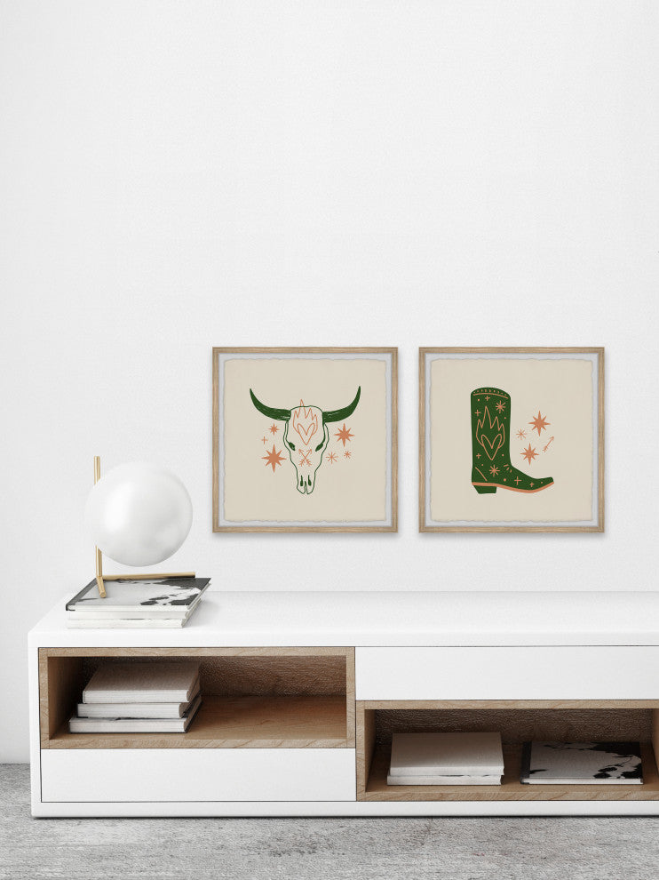 The Last Cowboy Diptych, 2-Piece Set, 32x32 Panels