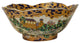 Chinese Oriental Porcelain People & Domino Puppy Bowl Container Hws785