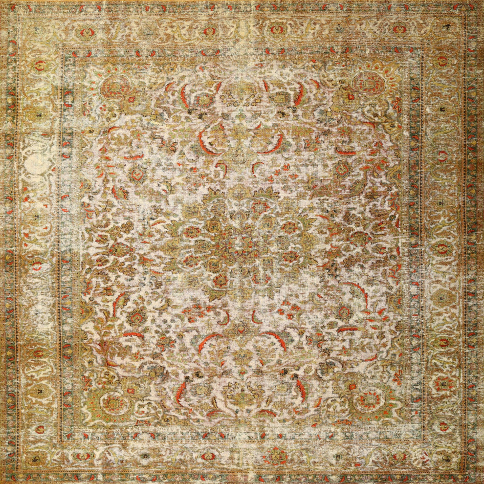Ahgly Company Indoor Square Traditional Area Rugs, 5' Square