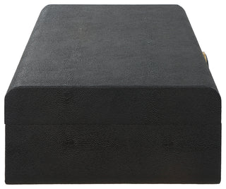 Uttermost Lalique Black Shagreen Box