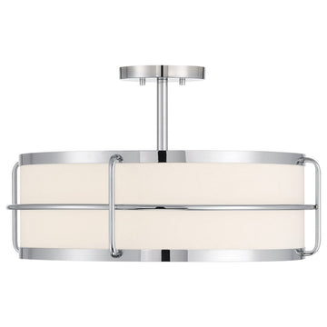 Chauncey Four Light Semi-Flush Mount in Chrome