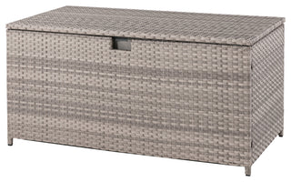 Outdoor Wicker Storage Box, Gray