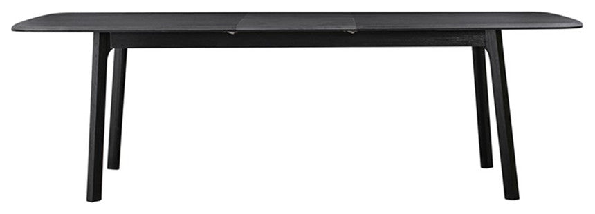 Holland Extendable Rectangle 98 Dining Table in Black Brushed Oak