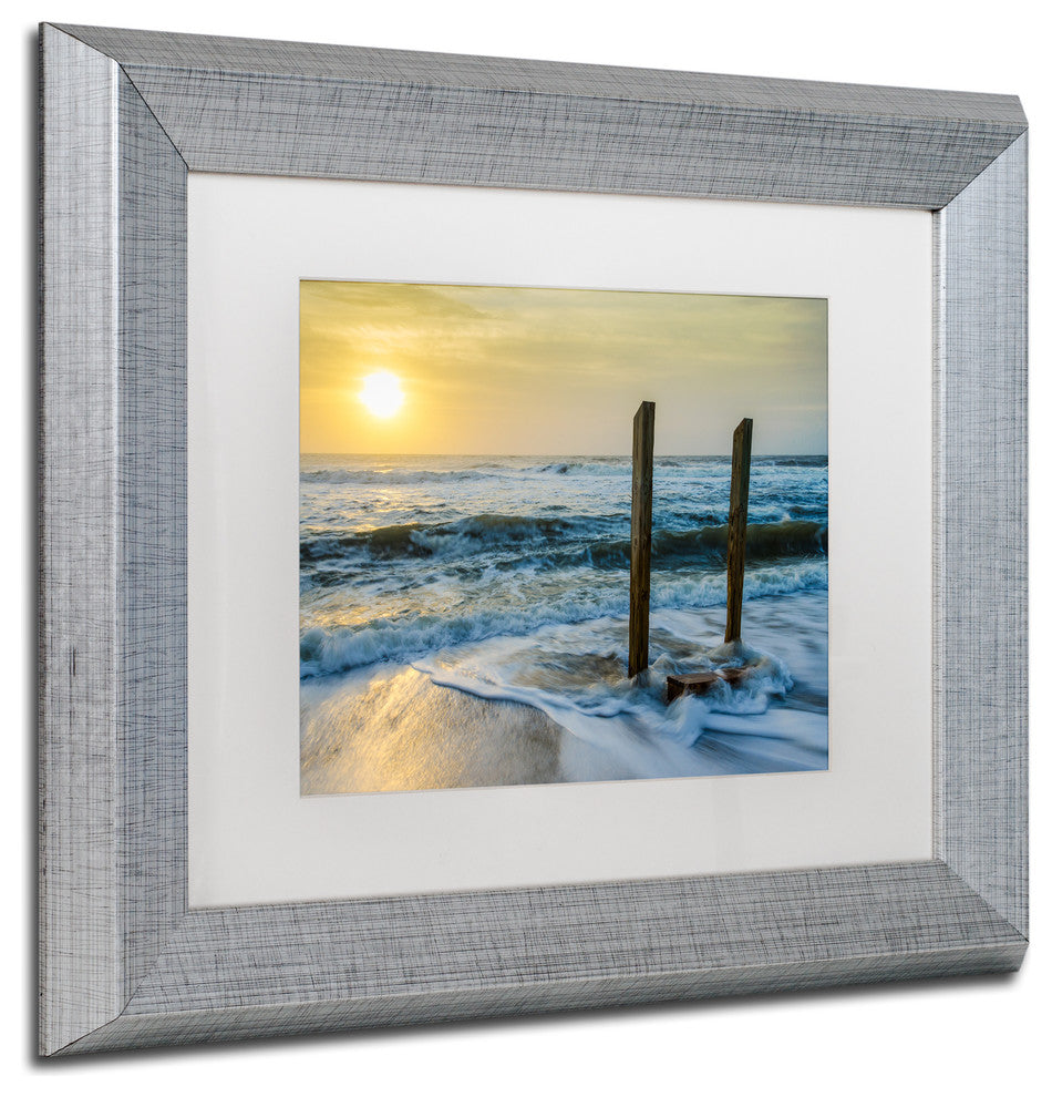 PIPA Fine Art 'Kissed by the Sea' Matted Framed Art, 14x11