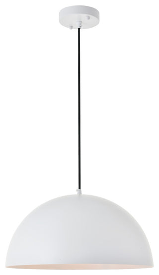 White Finish 1-Light Pendant