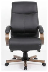 Contemporary Office Chair, Elegant Design With Comfortable High Back, Black
