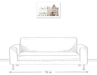 Brick Buildings 24x16 Canvas Wall Art