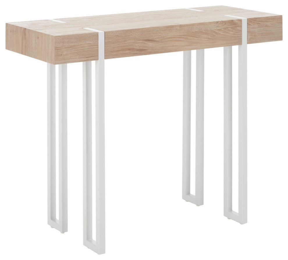Safavieh Aberton Console Table, Natural/White