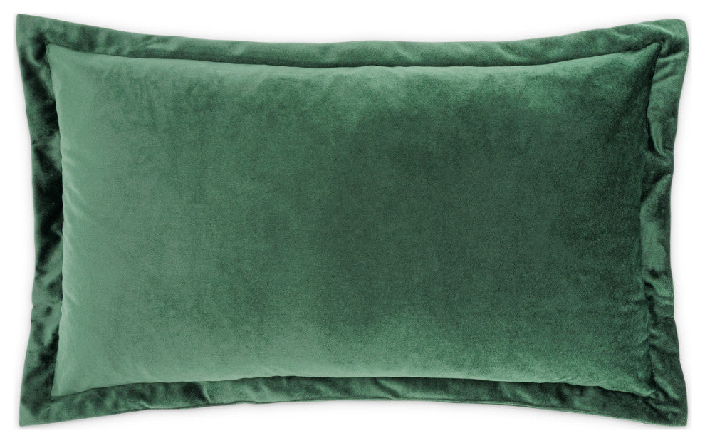 Conner 13"x22" Oblong Velvet Pillow, Set of 2, Forest