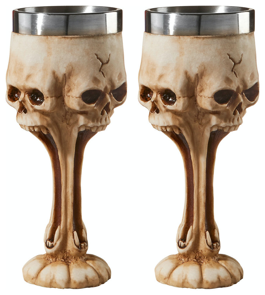Gothic Scare Skull Goblets, Set of 2