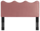 Headboard, Full Queen Size, Velvet, Pink, Modern Contemporary, Bedroom Master