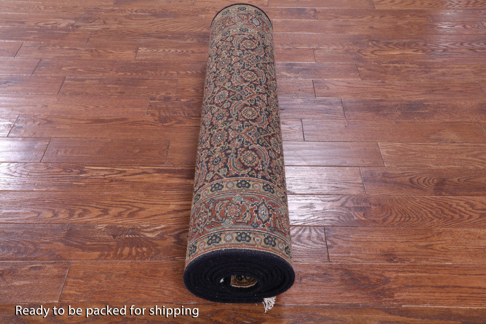 3' 10" X 15' 7" Hand Knotted Persian Hill Herati Wool Runner Rug - Q13164