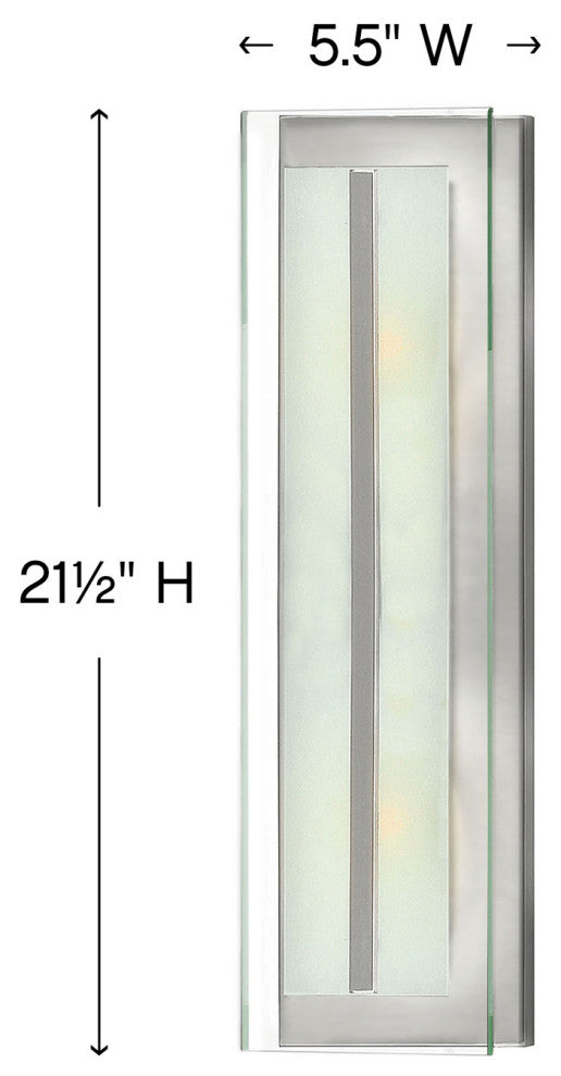 Hinkley Latitude Two Light Vanity, Brushed Nickel