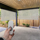 Outdoor Valanced Remote Control Operated Sunshade, Pearl Fabric, Titanium, 48x96