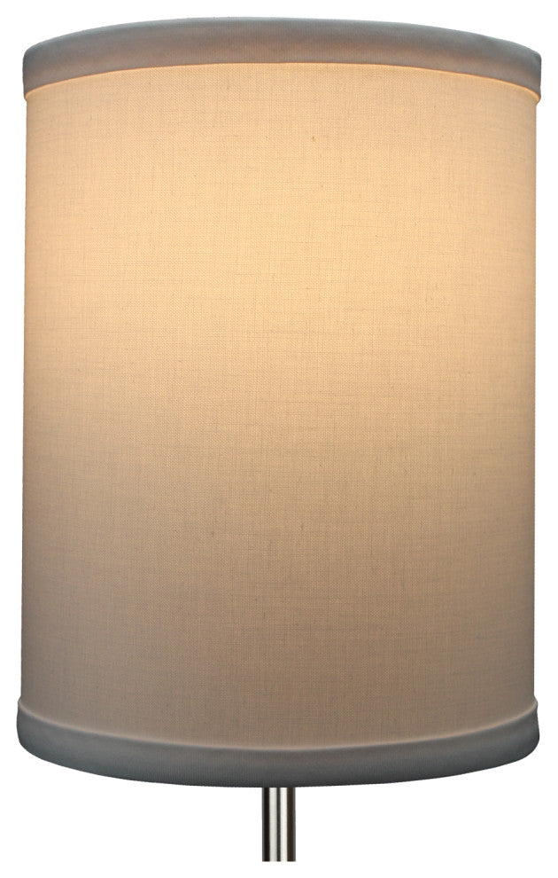 Fenchel Shades 6"x6"x8" Bulb Clip Attachment Drum Lamp Shade, Linen White