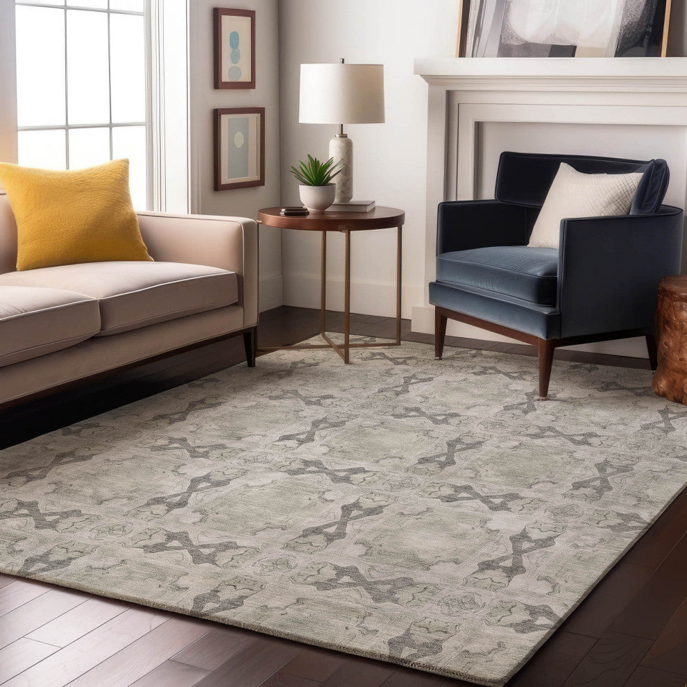 Premium Machine Washable Mayfield AMF564 Ivory 5' x 7'6" Rug