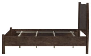 Lennon Rounded Leg Bed, Medium Brown, Queen