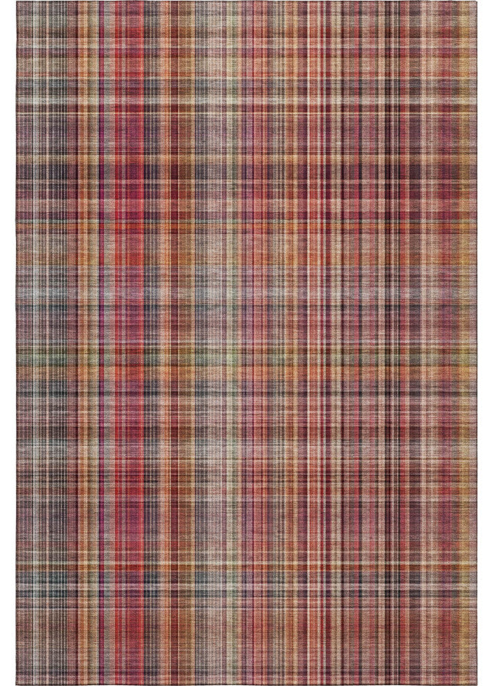 Premium Machine Washable Mayfield AMF541 Red 3' x 5' Rug