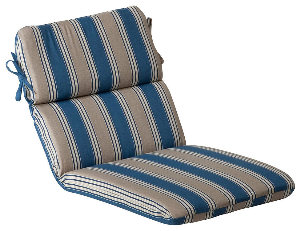 Hamilton Blue Rounded Corners Chair Cushion