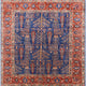 Ahgly Company Indoor Square Mid-Century Modern Area Rugs, 4' Square