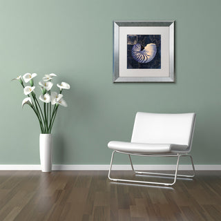 Color Bakery 'Maritime Blues V', Silver Frame, White Mat, 16x16