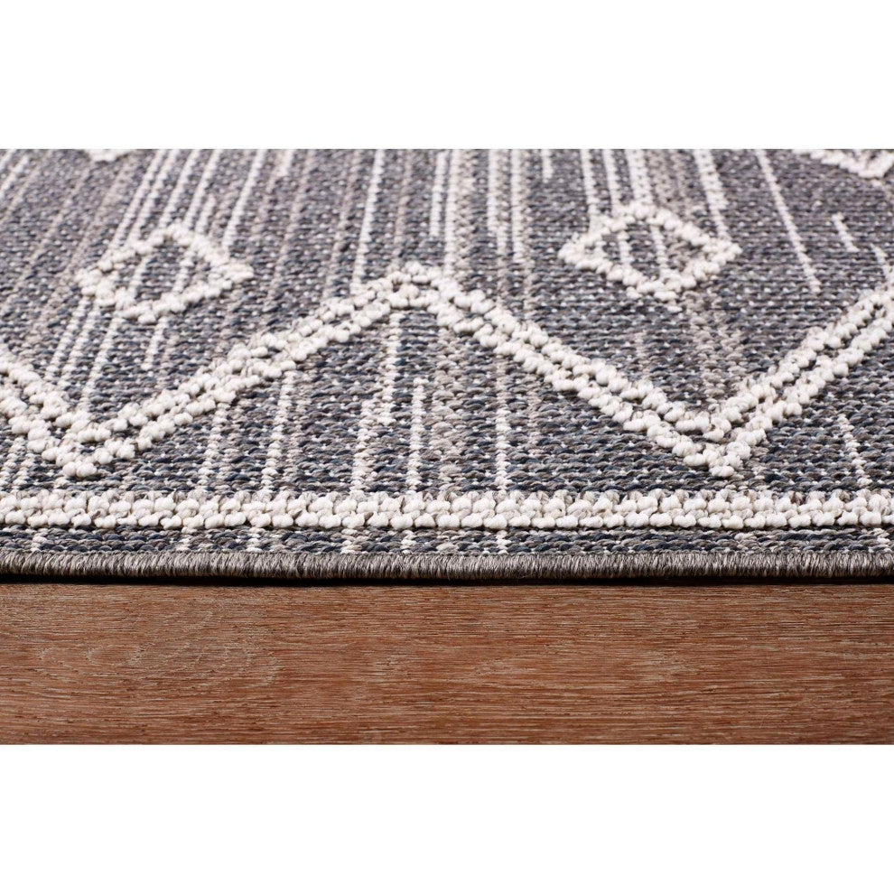 Resort Diamonds Area Rug, Gray, 8'10"x11'10"