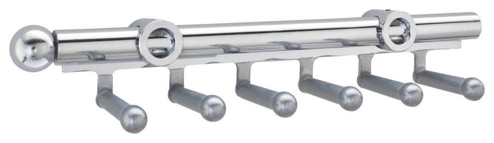 Sliding Belt and Scarf Rack for Custom Closet Systems, Chrome