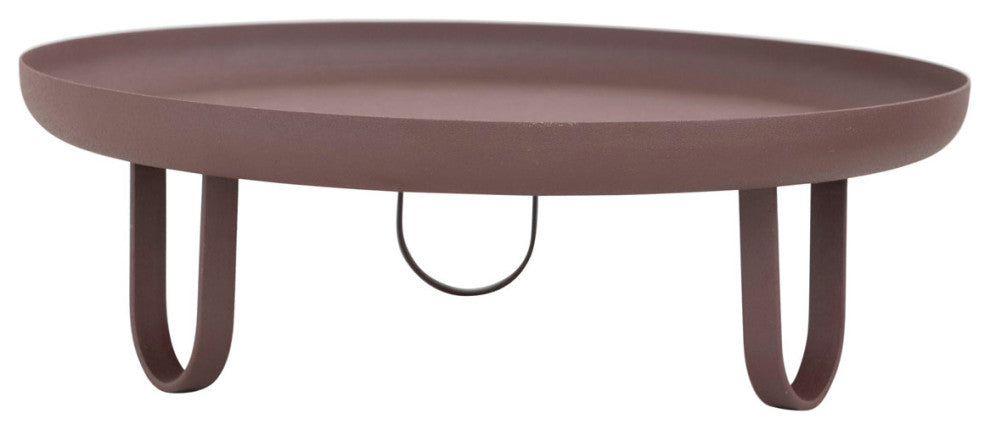 Decorative Textured Metal Footed Pedestal