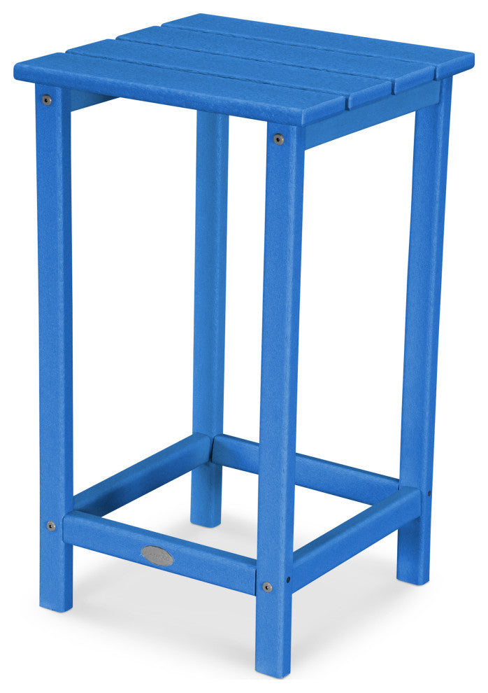 Polywood Long Island 26" Counter Side Table, Pacific Blue