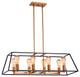 Lazzur Meurthe 8 Light 35" Matte Oil Rubbed Bronze Pendant
