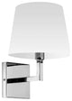 1 Light Incandescent Wall, Sconce Polished Chrome with White Shade