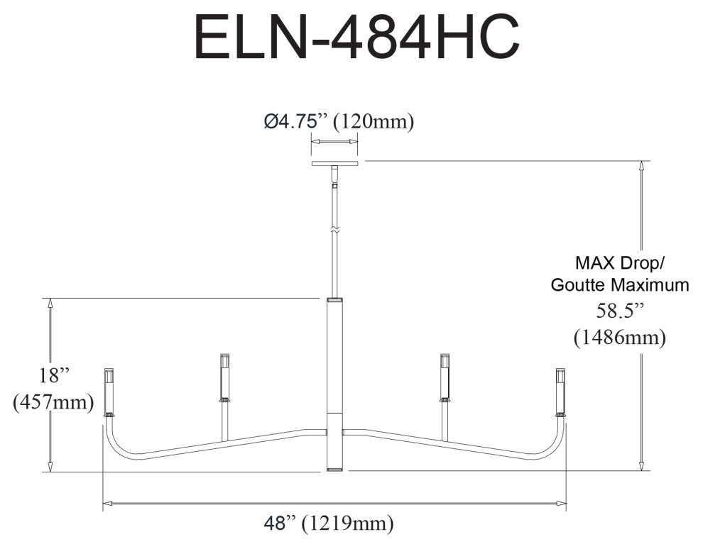 Eleanor Transitional 4 Light Aged Brass Metal Chandelier