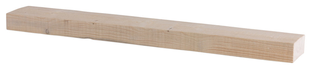 Solid Timber Floating Mantel Shelf, Unfinished, 54"