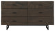 Marquis 6 Drawer Oak Wood Dresser with Black Metal Legs