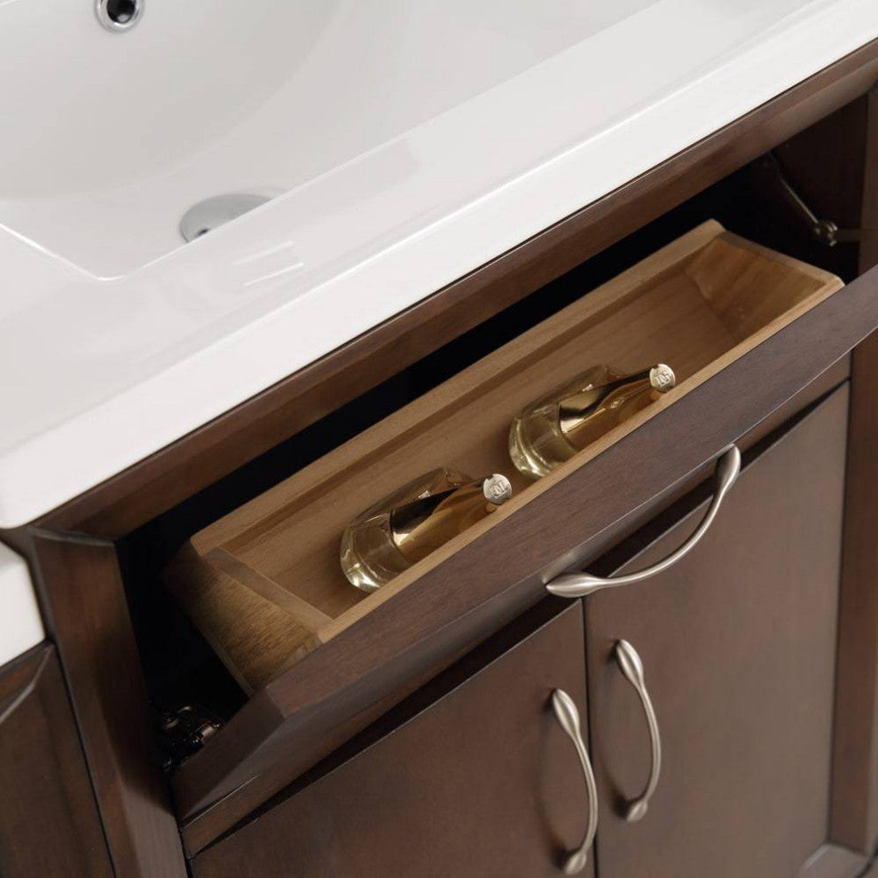 Fresca FVN21-123012AC Cambridge 54" Antique Coffee Vanity With Mirror