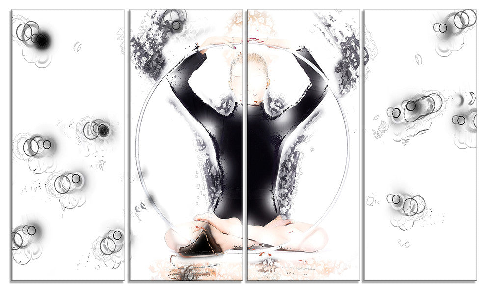 "Meditation, Mind Body and Soul" Artwork, 4 Panels, 48"x28"