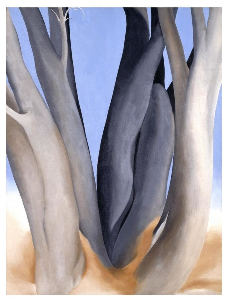 "Dark Tree Trunks, 1946" Digital Paper Print by Georgia O'Keeffe, 35"x46"