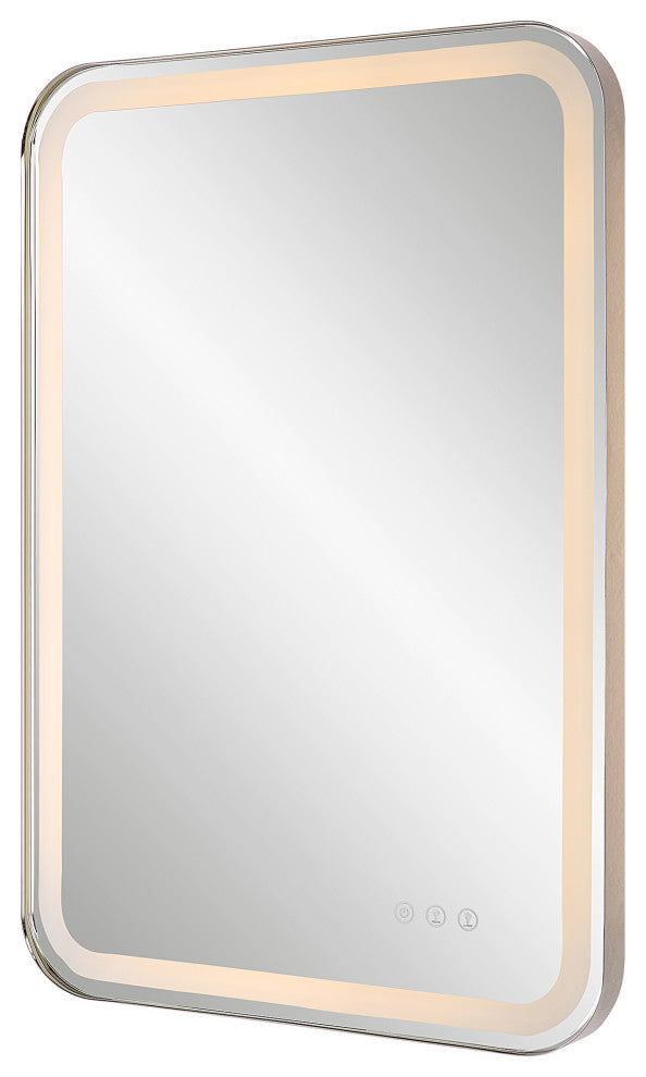 Crofton Lighted Vanity Mirror, Nickel