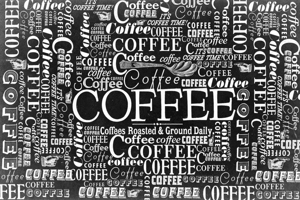 "Coffee Pattern" Painting Print on Canvas