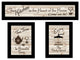 "Kitchen Friendship Collection III" 3-Piece Vignette, Black Frame