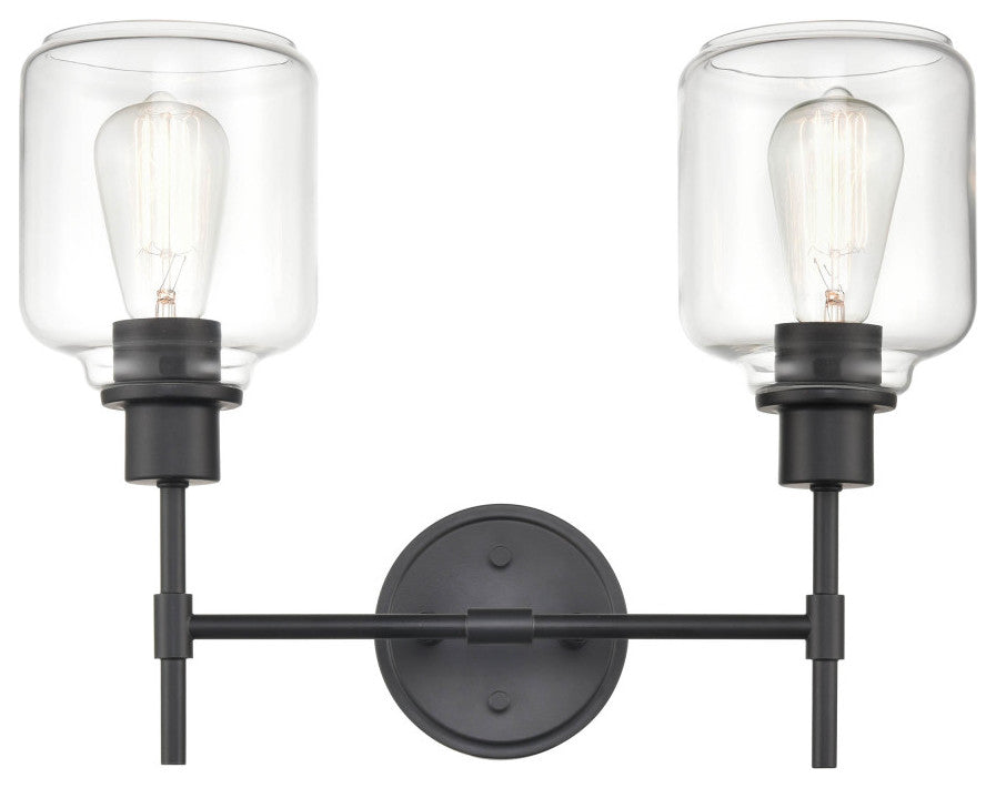 Millennium 6942-MB Two Light Vanity, Matte Black Finish