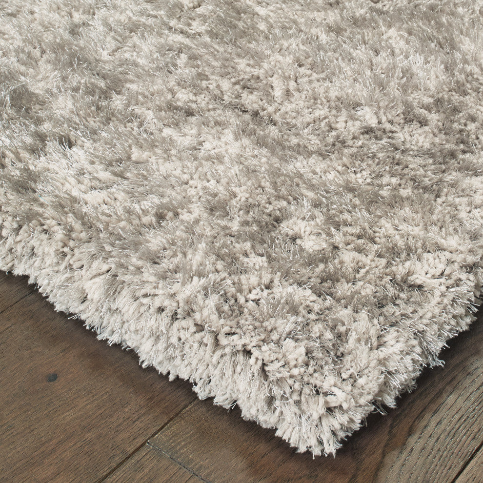Milan Shag Shag Beige Rug, 5'x7'