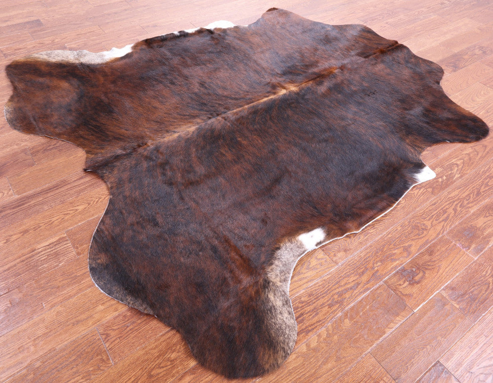 7' 0" X 6' 8" Organic Natural Hair-On Cowhide Area Rug C1665