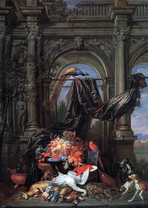 II Erasmus Quellinus Still Life in an Architectural Setting Wall Decal