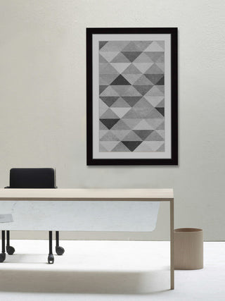 "Chromatic Triangles" Framed Art Print