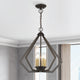 Prism 5-Light English Bronze Chandelier, Antique Brass Accents